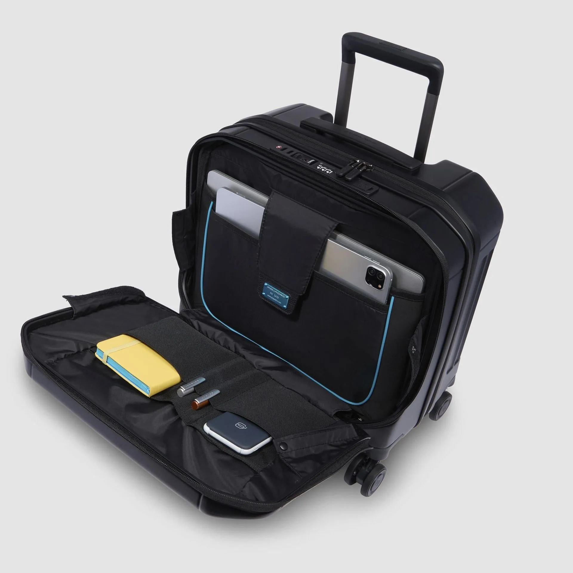 Пилот-кейс на колёсах для ноутбука 15,6" с замком TSA Piquadro BV6552PQL/NO, чёрныйphoto6