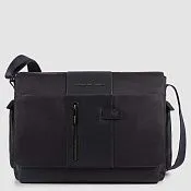 Сумка-мессенджер из нейлона и кожи для ноутбука 14" Piquadro CA1592BR/BLU, синий