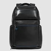 Кожаный рюкзак для ноутбука 15,6" со стальным тросом Piquadro CA6592B2BM/N, чёрный