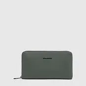 Мужской клатч из водоотталкивающей ткани с RFID-защитой Piquadro AC6732C2OWR/VE, зелёный