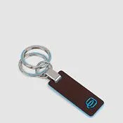 Кожаный брелок для ключей с двумя кольцами Piquadro PC3755B2/MO, коричневый
