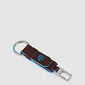 Кожаный брелок для ключей с карабином Piquadro PC3751B2/MO, коричневый