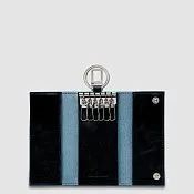 Кожаная ключница на 6 крючков с карабином Piquadro PC1397B2/N, чёрный