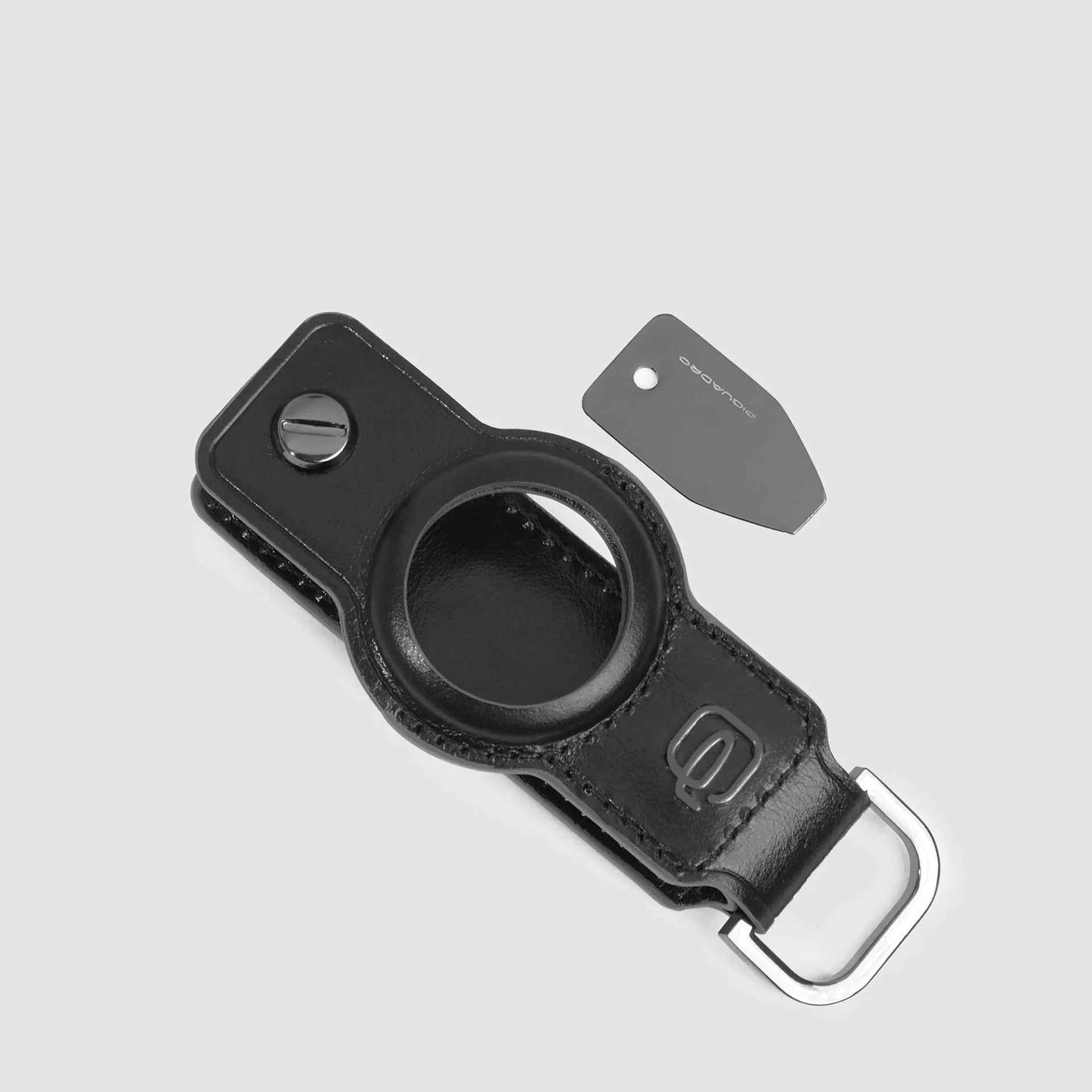 Кожаный брелок для ключей с отделением для AirTag Piquadro PC7090B2/N, чёрныйphoto2