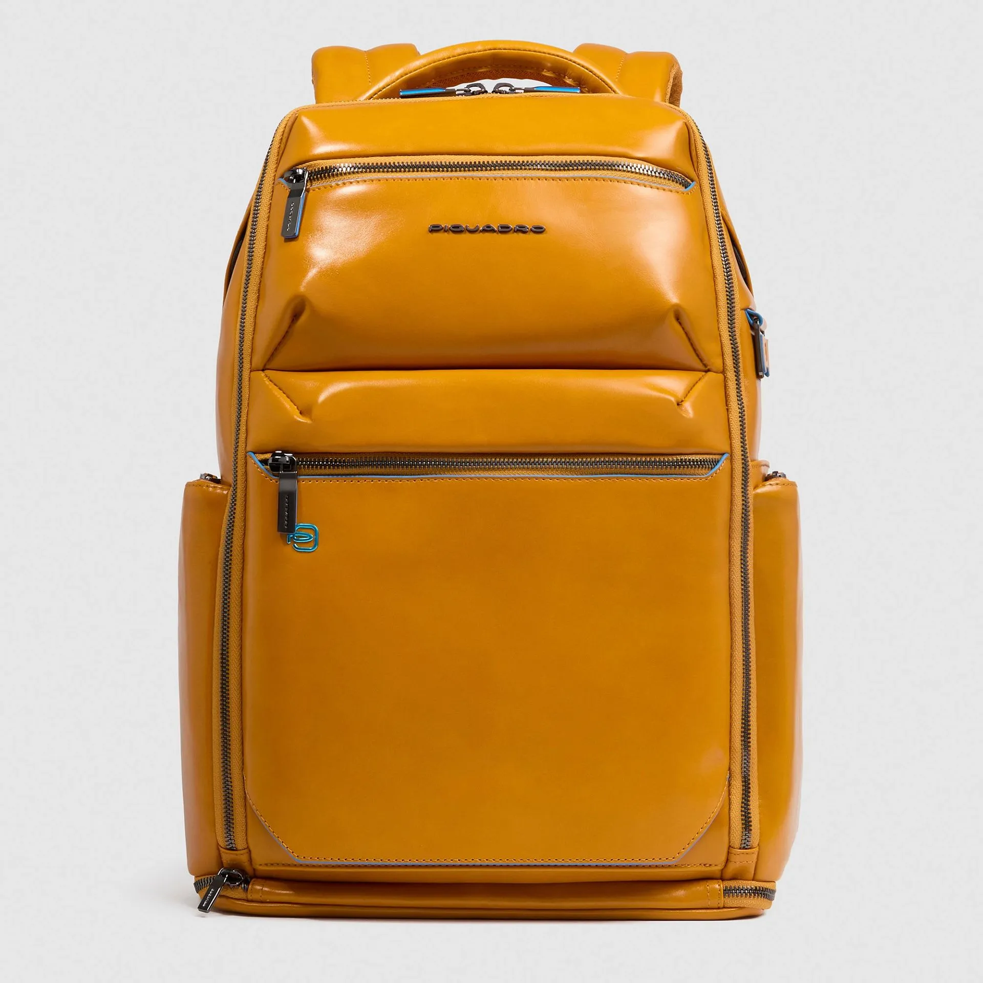 Кожаный рюкзак для ноутбука 15,6" со стальным тросом Piquadro CA6592B2BM/G, жёлтыйphoto0