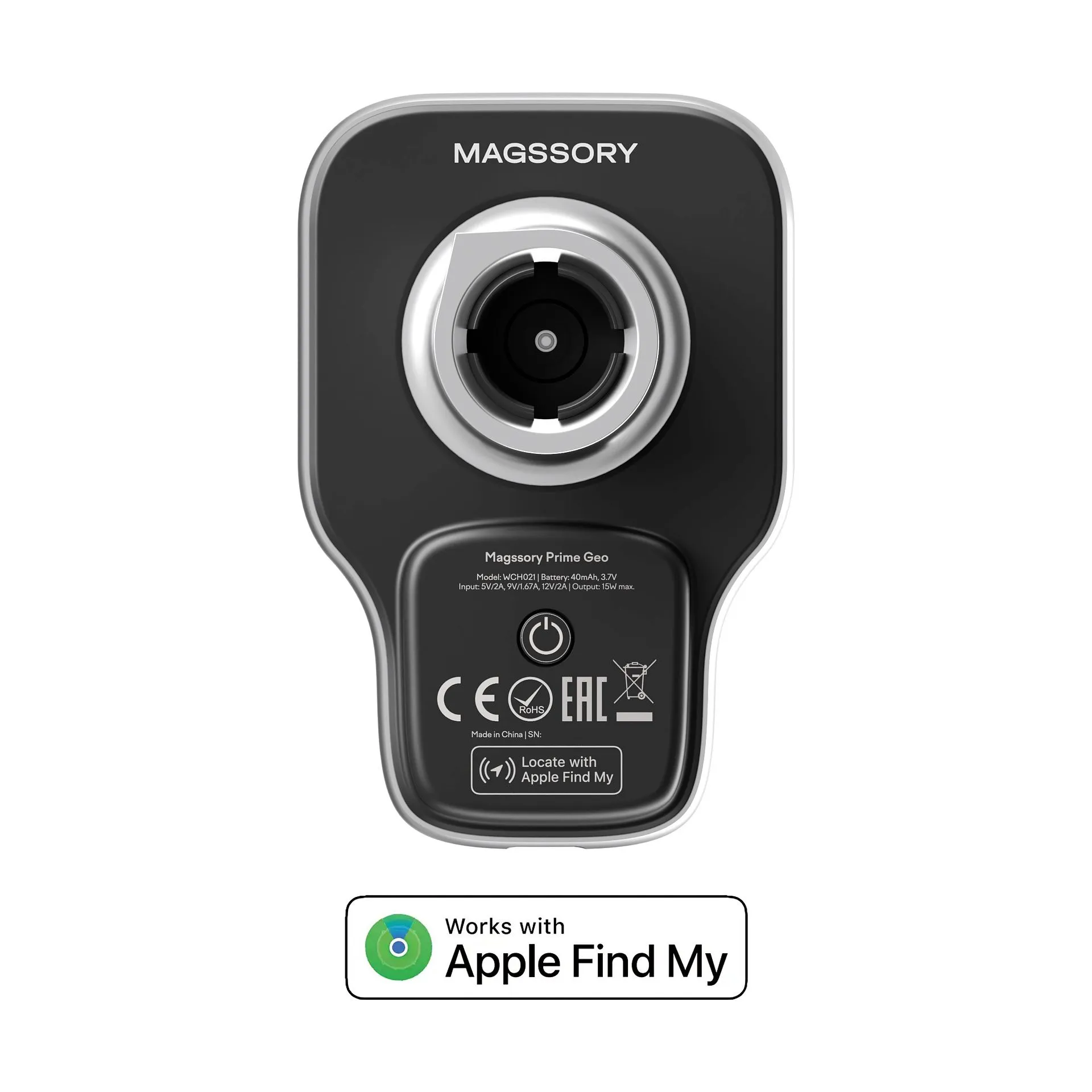 Автомобильный комплект magssory prime geo для apple, с магнитами и совместимый с find my и magsafe, серебро (без витого кабеля) photo4