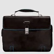 Кожаный портфель для ноутбука 15,6" Blue Square Piquadro CA1066B2/MO, коричневый