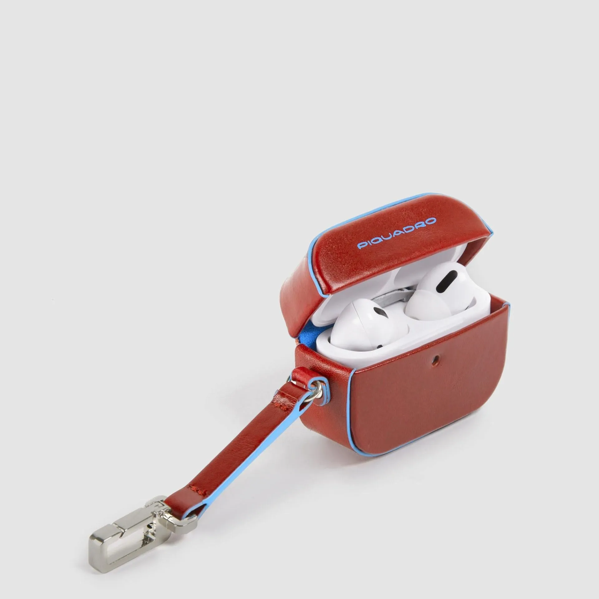 Кожаный чехол для AirPods Pro с кольцом Piquadro AC5308B2/CU4, коричневыйphoto1
