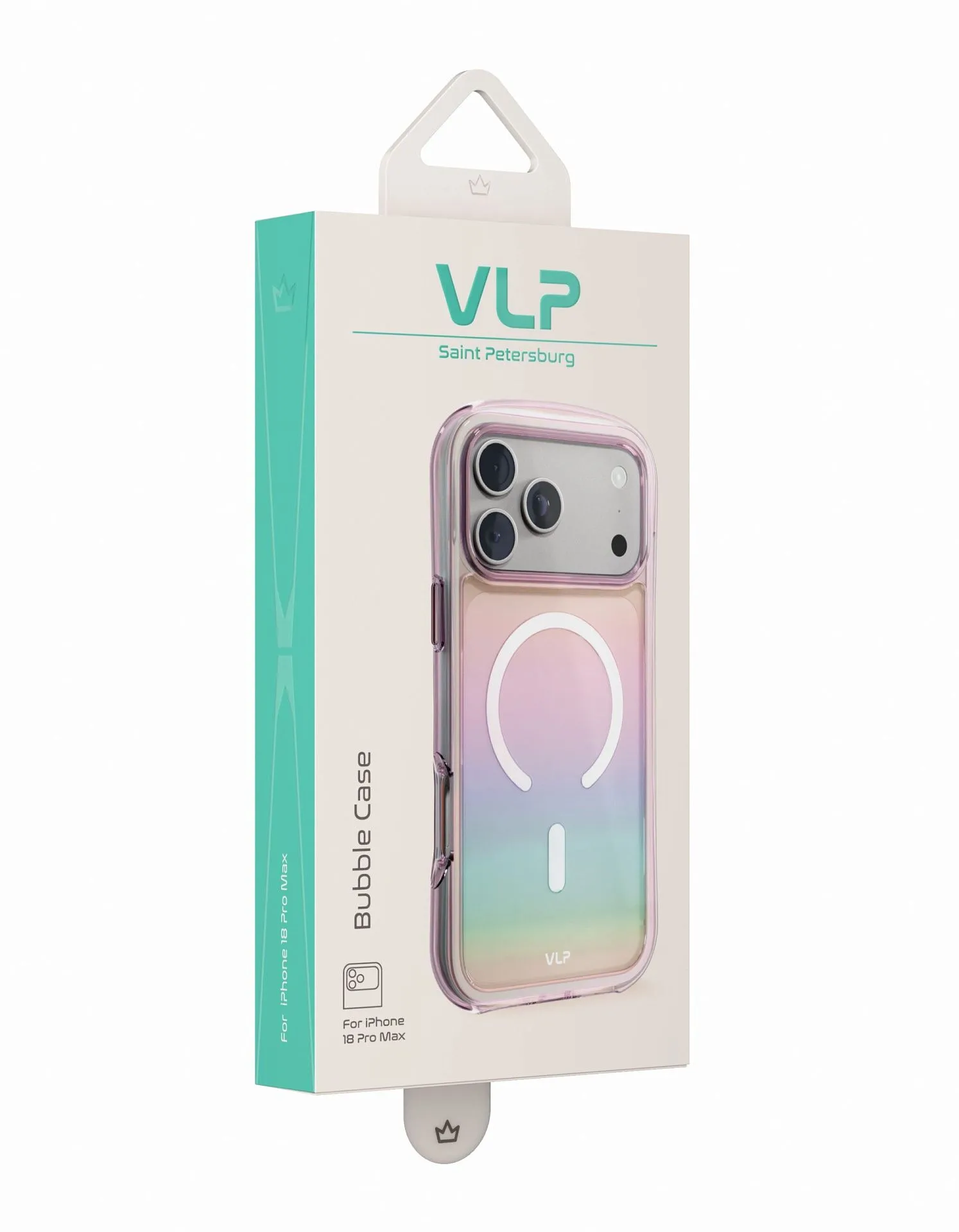 Чехол защитный VLP Bubble Case с MagSafe для iPhone 18 Pro Max, перламутрphoto8