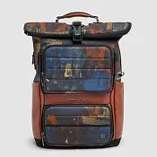 Рюкзак roll-top для ноутбука 15,6" с сеткой для шлема Piquadro CA7280W150/CAMOCU, коричневый