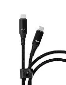 Дата-кабель VLP Thunder Cable USB C - USB C, 1м, черный