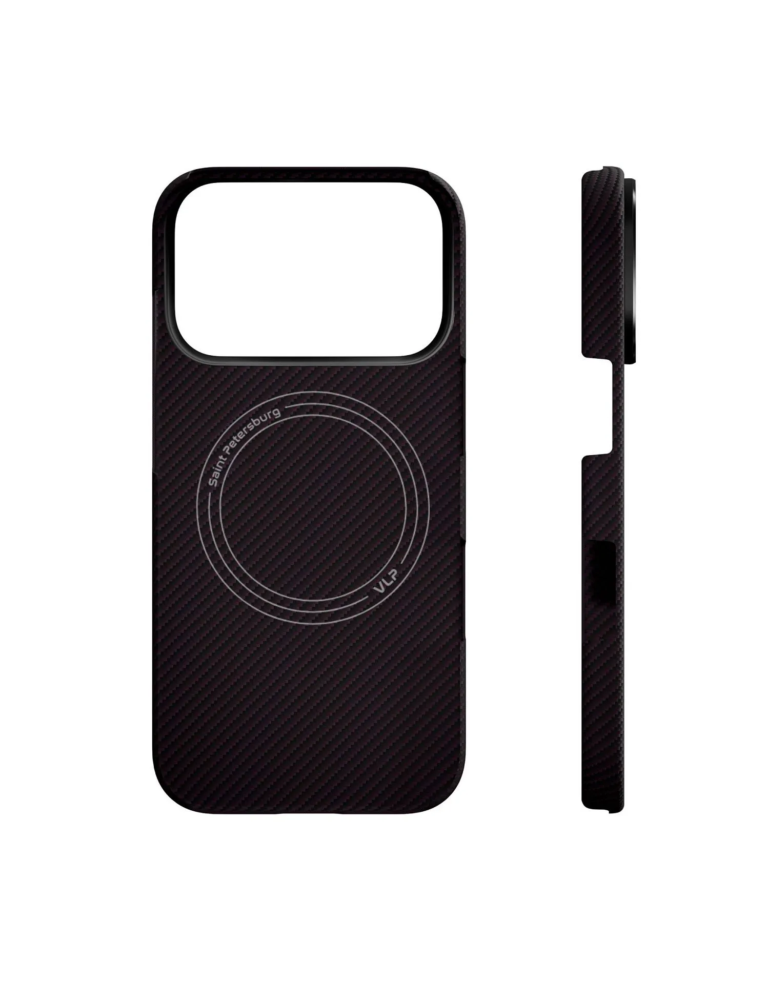 Чехол защитный VLP Kevlar Case с MagSafe для iPhone 18 Pro, темно-вишневыйphoto8
