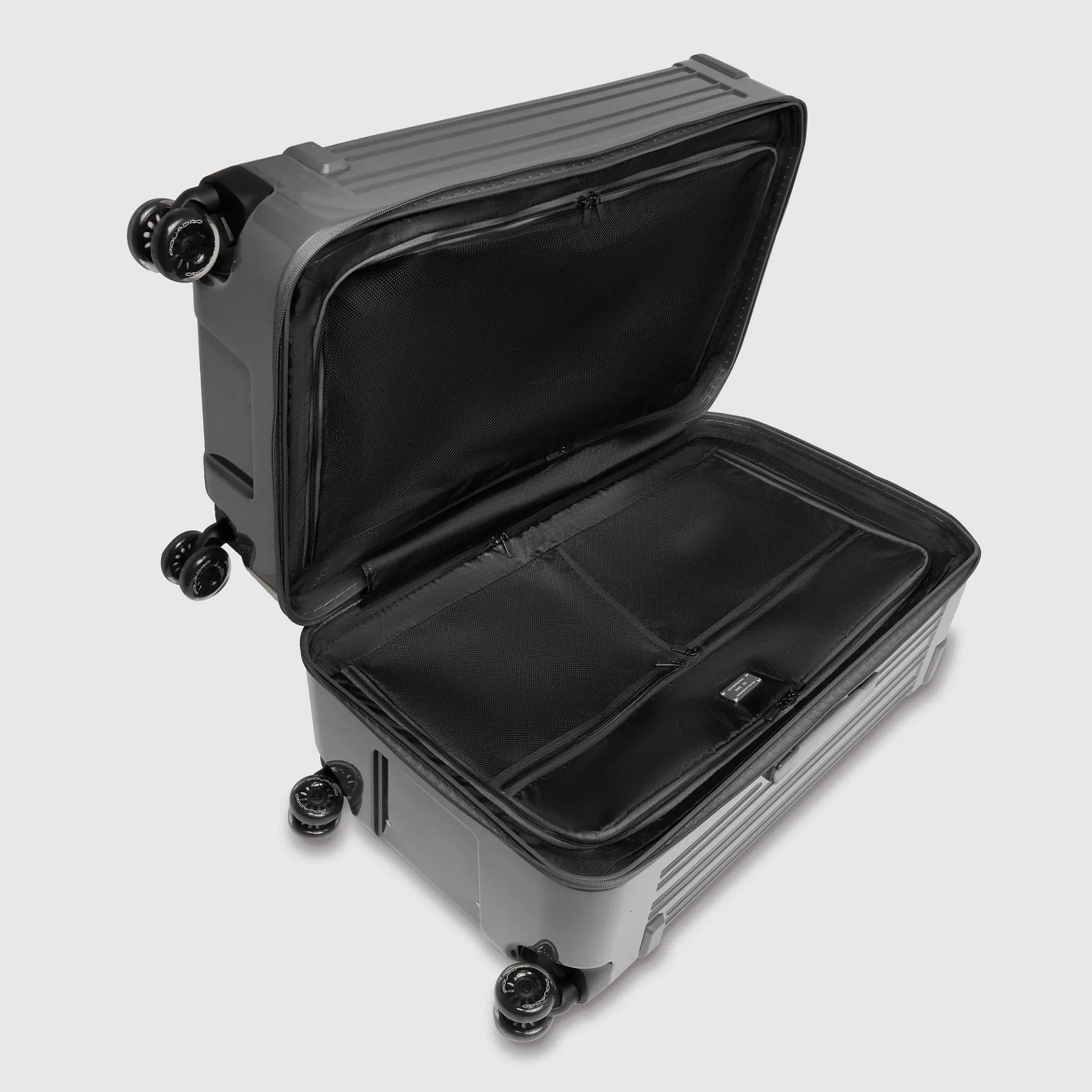 Жёсткий чемодан на 4 колёсах с замком TSA Piquadro BV6699POP/GR, серыйphoto3