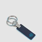 Кожаный брелок для ключей с двумя кольцами Piquadro PC3755B2/BLU2, синий