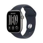 Apple Watch Series 12, 42 мм корпус из алюминия Серый космос, спортивный ремешок темно-синего цвета
