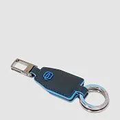 Кожаный разъёмный брелок для ключей с карабином Piquadro PC6880B2/BLU2, синий