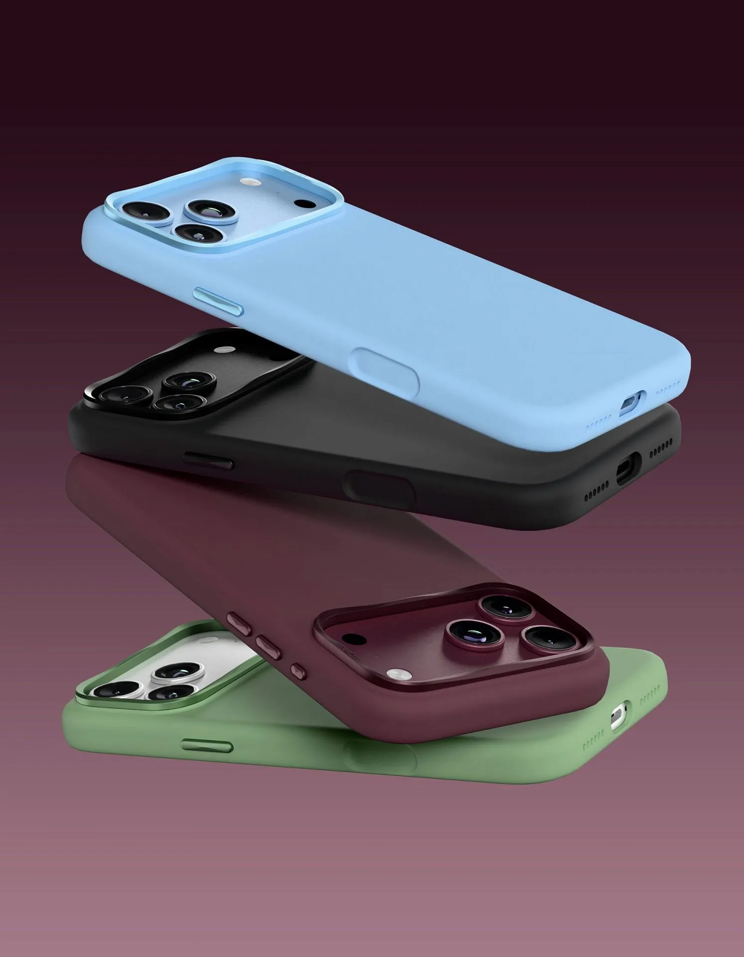 Чехол защитный VLP Aster Pro Case с MagSafe для iPhone 18 Pro Max, темно-вишневыйphoto3