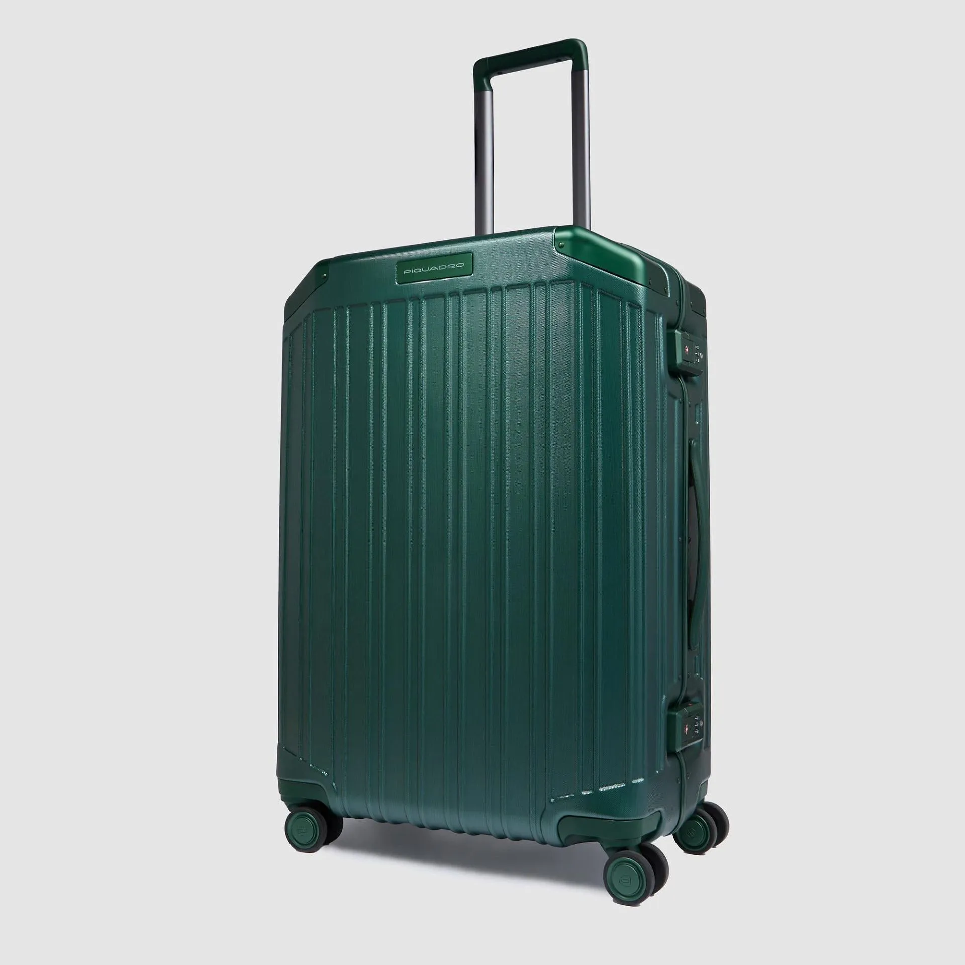 Средний жёсткий чемодан на 4 колёсах с замком TSA Piquadro BV4427PQLM/VES, зелёныйphoto1