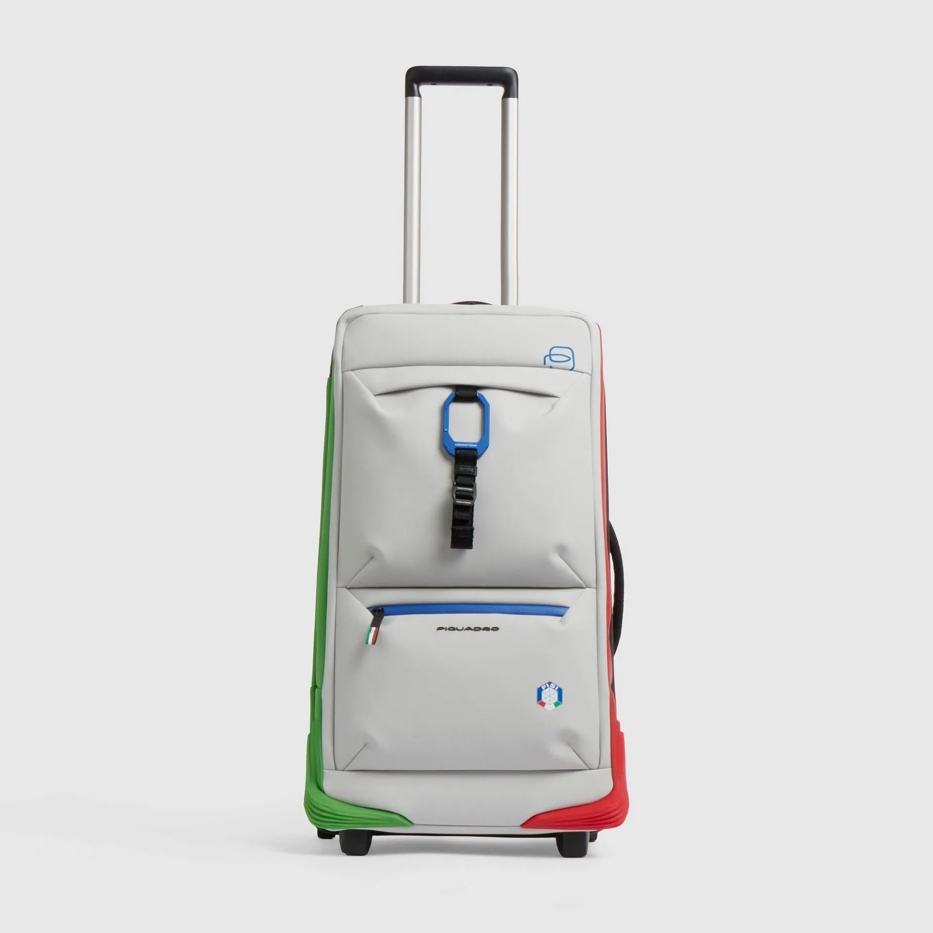 Дорожная сумка на колёсах из прорезиненной ткани Piquadro x FISI Piquadro BV6376C2OWFI26/BRV, белыйphoto0