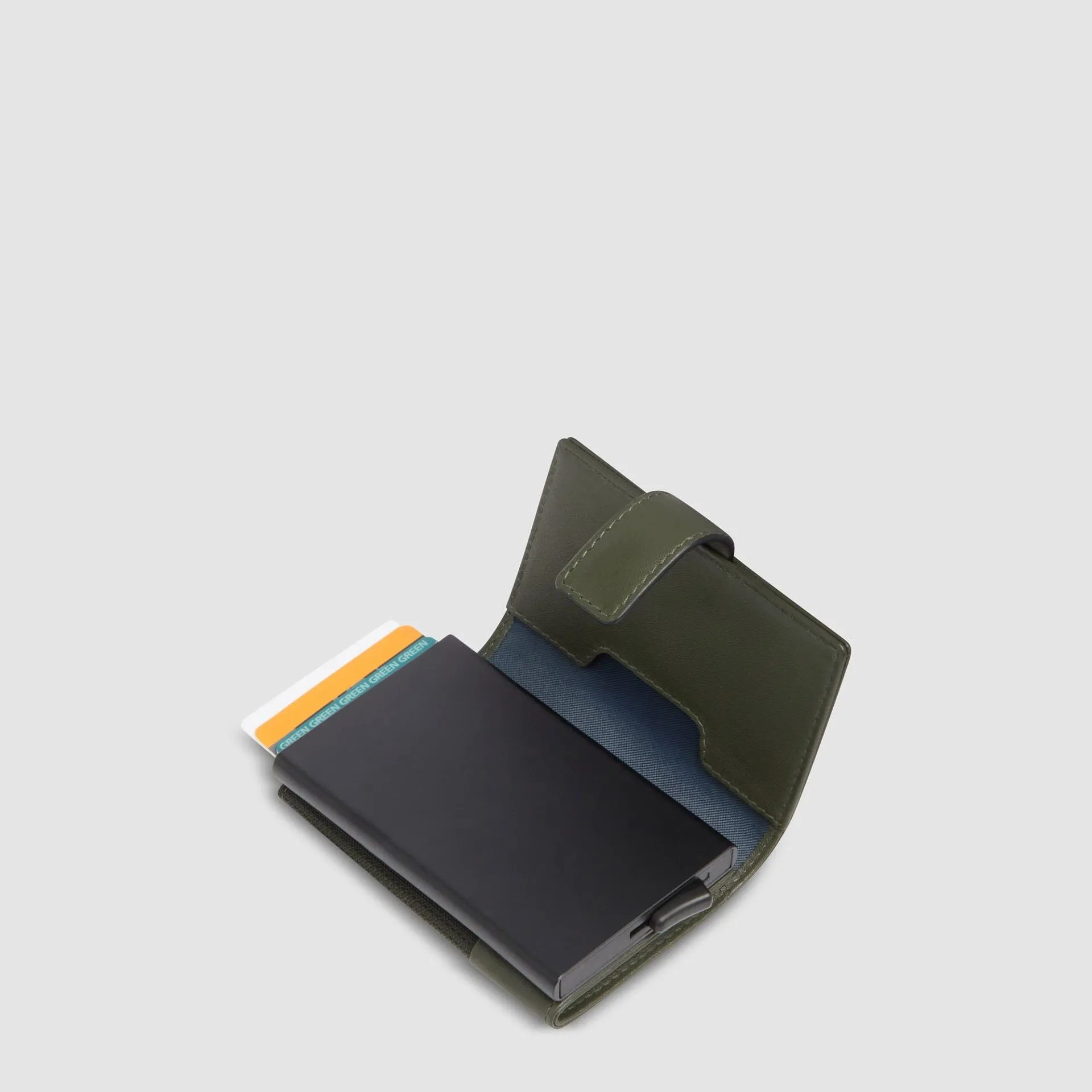 Картхолдер с автоматической подачей карт и RFID-защитой Piquadro PP5649W145R/VE, зелёныйphoto3