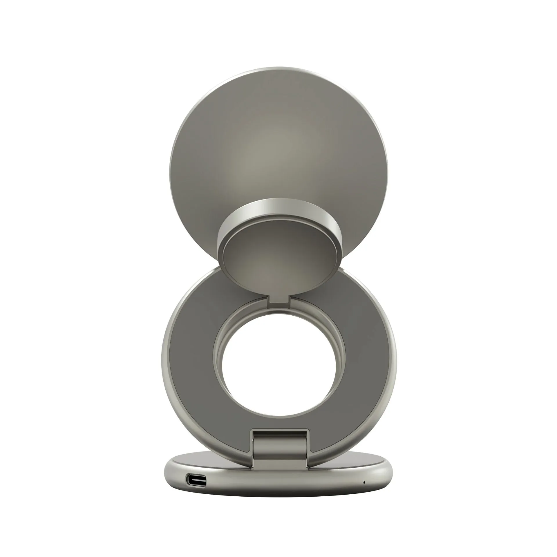 Зарядная станция 3 в 1 Magssory Signature Disc Pro для Apple Qi2 Titanphoto4