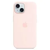 Силиконовый чехол MagSafe для iPhone 15 Светло-розовый