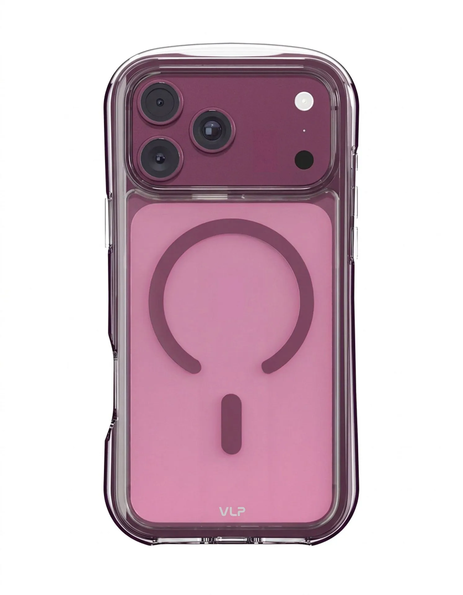 Чехол защитный VLP Bubble Case с MagSafe для iPhone 18 Pro Max, темно-вишневыйphoto0