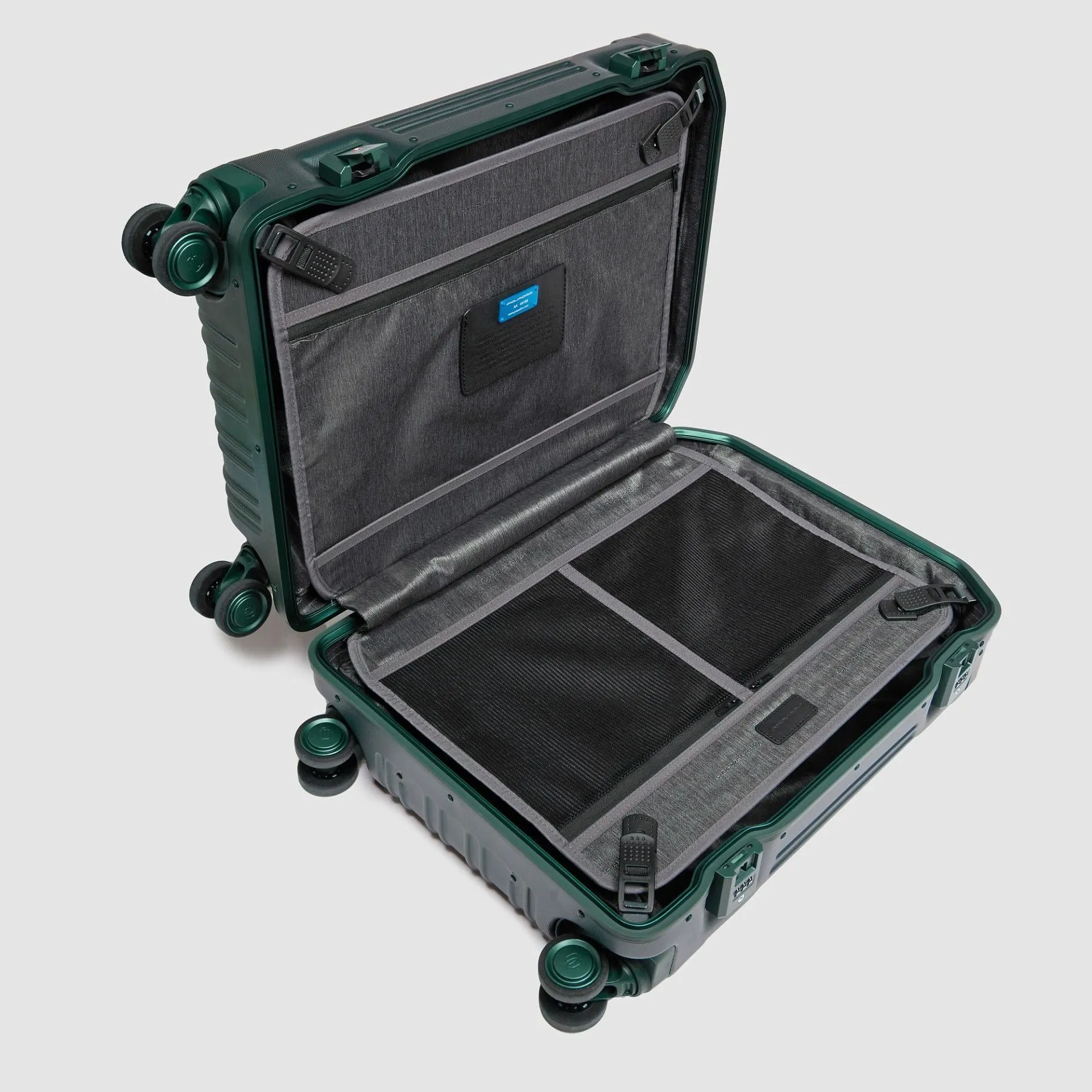 Чемодан для ручной клади из поликарбоната с замком TSA Piquadro BV4425PQLM/VES, зелёныйphoto3
