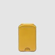 Кожаный картхолдер MagSafe с трекером Find My Piquadro AC6717B2/G, жёлтый