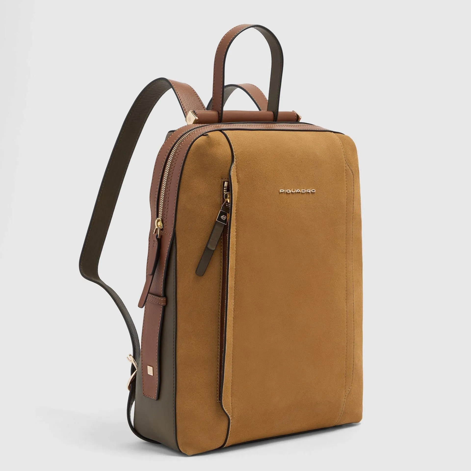 Женский кожаный рюкзак для ноутбука 14" Piquadro CA4576W92/SAVES, коричневый - nocciola scamosciatophoto1