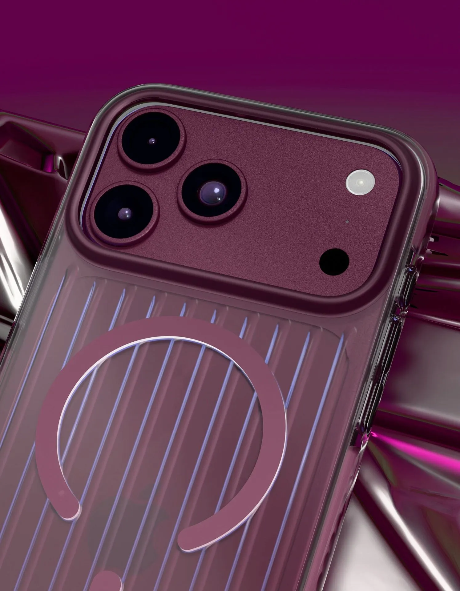 Чехол защитный VLP Pulse Case с MagSafe для iPhone 18 Pro Max, темно-вишневыйphoto2