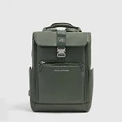Кожаный рюкзак для ноутбука 15,6" с RFID-защитой карт Piquadro CA7158W144/VE, зелёный
