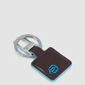 Кожаный брелок для ключей с карабином Blue Square Piquadro PC3757B2/MO, коричневый