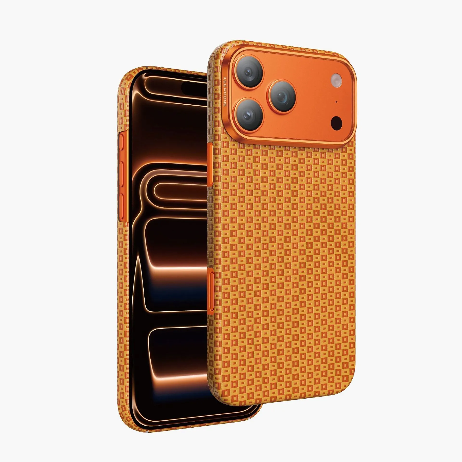 Чехол защитный KEEPHONE KEVLAR ANKORA для iPhone 17 Pro / iPhone 18 Pro, космический оранжевыйphoto0