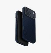 Чехол UNIQ Keva Edge для iPhone 17 Pro Max, синий (Trance Blue)