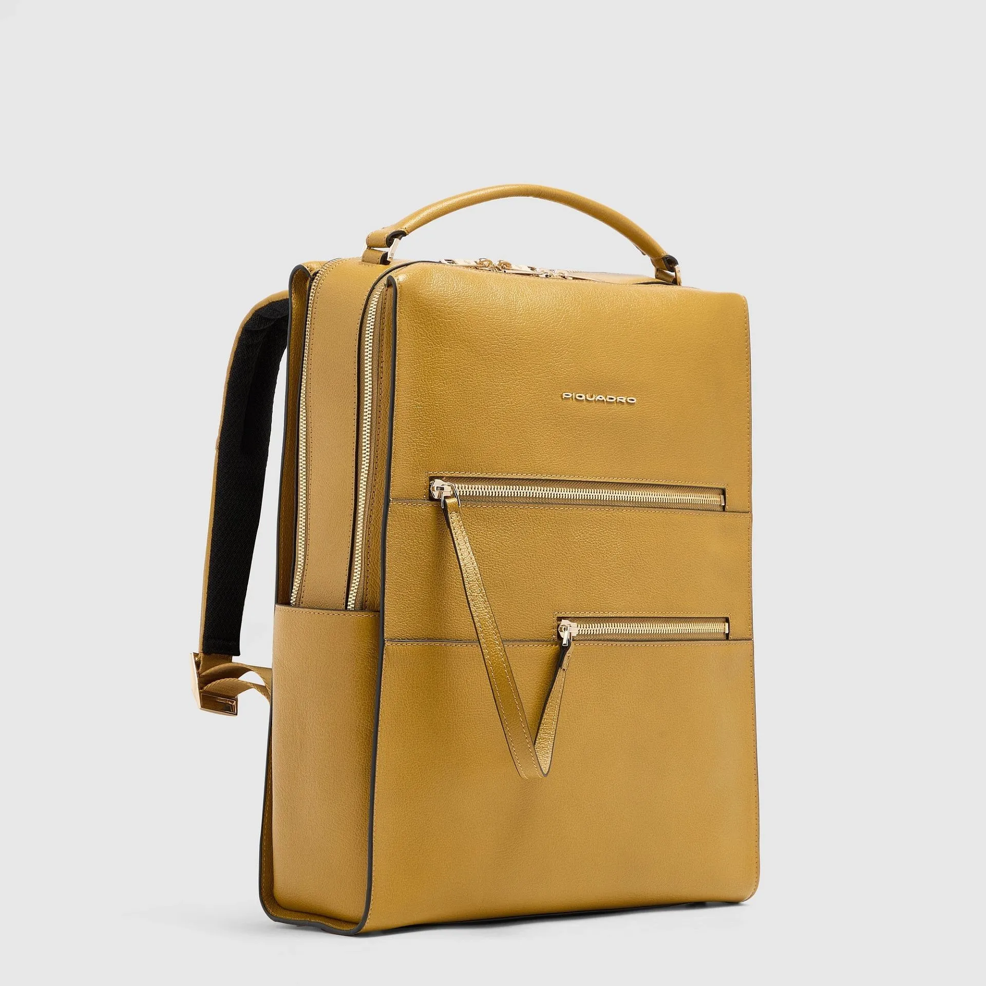 Женский рюкзак для ноутбука 15,6" из кожи Piquadro CA6839W140BM/G, жёлтыйphoto1