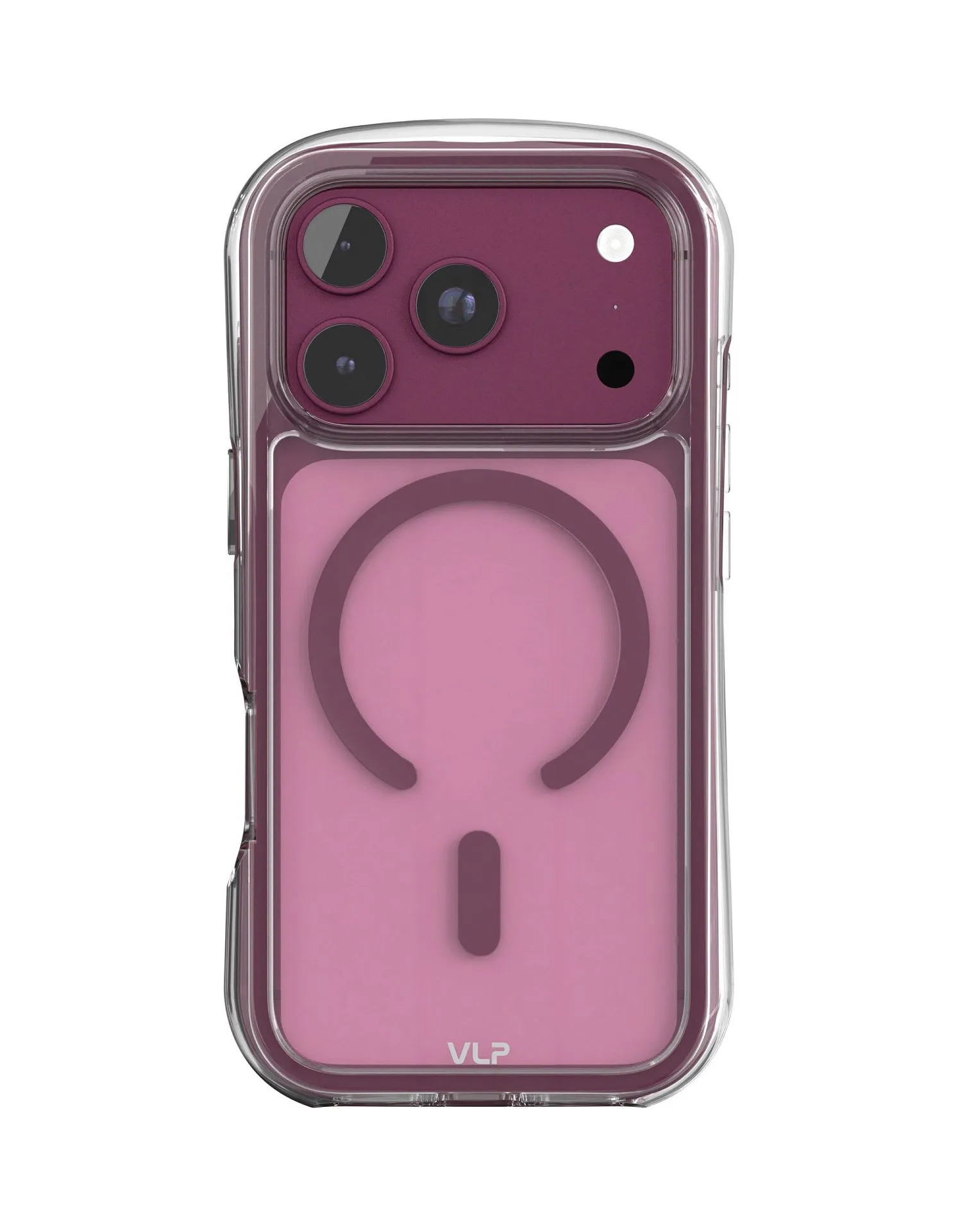 Чехол защитный VLP Bubble Case с MagSafe для iPhone 18 Pro, темно-вишневыйphoto0