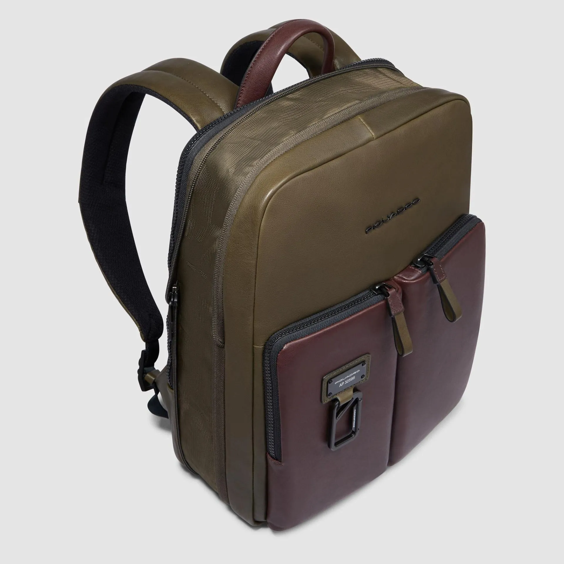 Расширяемый кожаный рюкзак для ноутбука 14" Piquadro CA6311AP/VETM, зелёныйphoto4