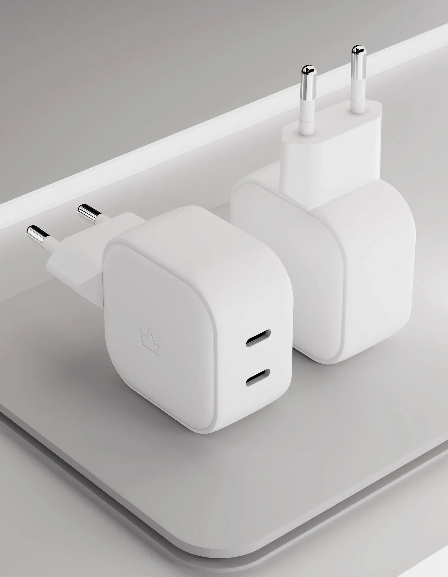 Сетевое зарядное устройство VLP G-Charge 45Вт USB-C+USB-C, PD, QC, белыйphoto4