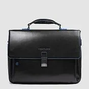 Кожаный портфель с расширением объёма для ноутбука 15" Piquadro CA3111B2/N, чёрный