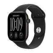 Apple Watch Series 12, 46 мм корпус из алюминия черного цвета, спортивный ремешок черного цвета