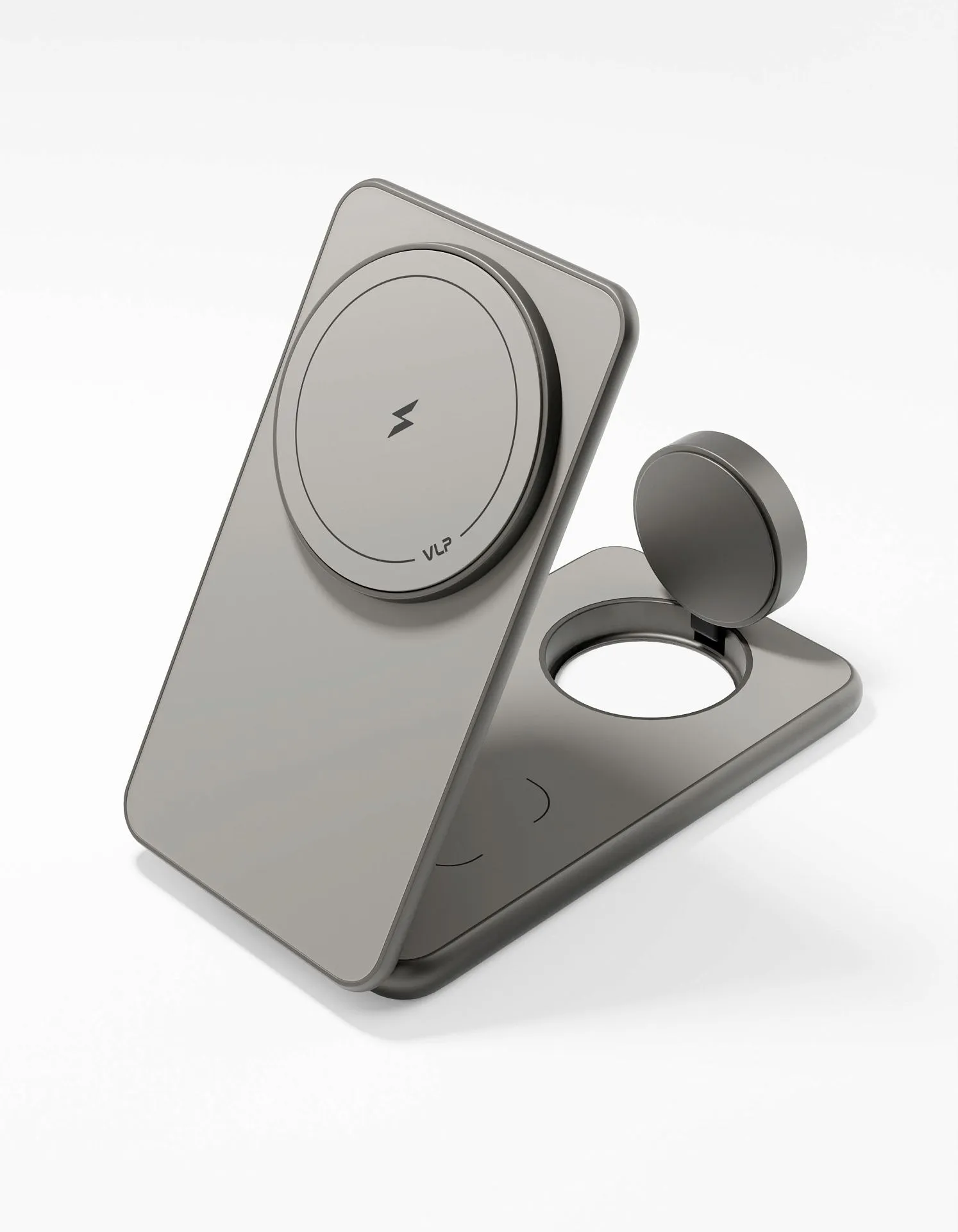 Беспроводное зарядное устройство VLP Alum Power Pro для Apple, натуральный титанphoto2