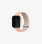 Ремешок UNIQ Revix Evo для Apple Watch 42/41/40 мм, белый / розовый (crepepink ivory)