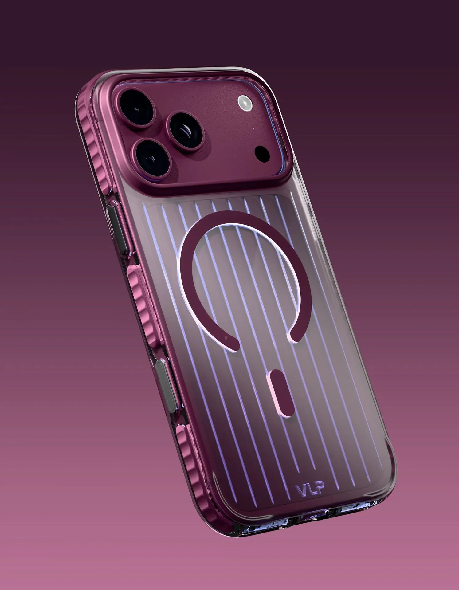 Чехол защитный VLP Pulse Case с MagSafe для iPhone 18 Pro Max, темно-вишневыйphoto1