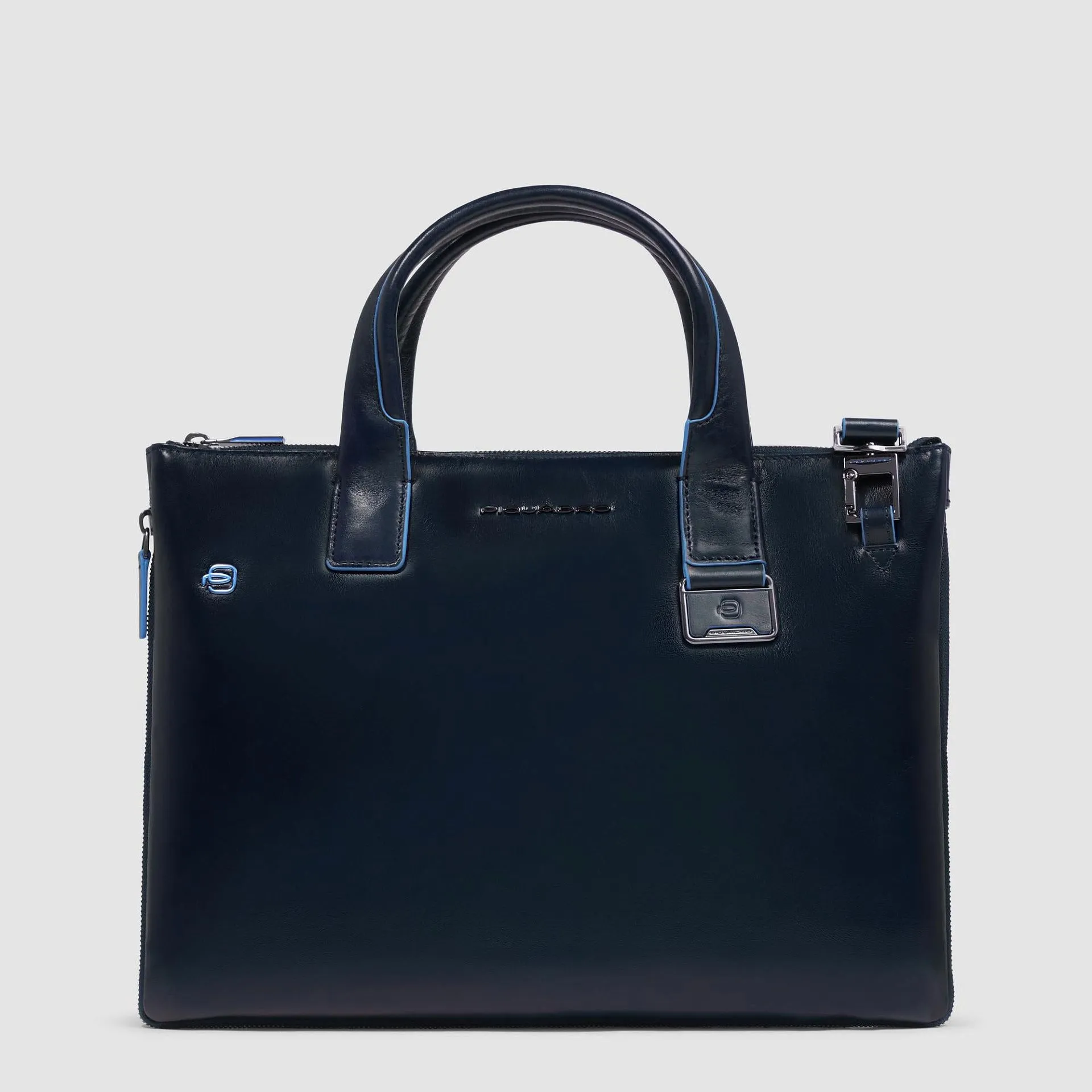 Тонкая кожаная сумка для ноутбука 14" Piquadro CA6857B2/BLU2, синийphoto0
