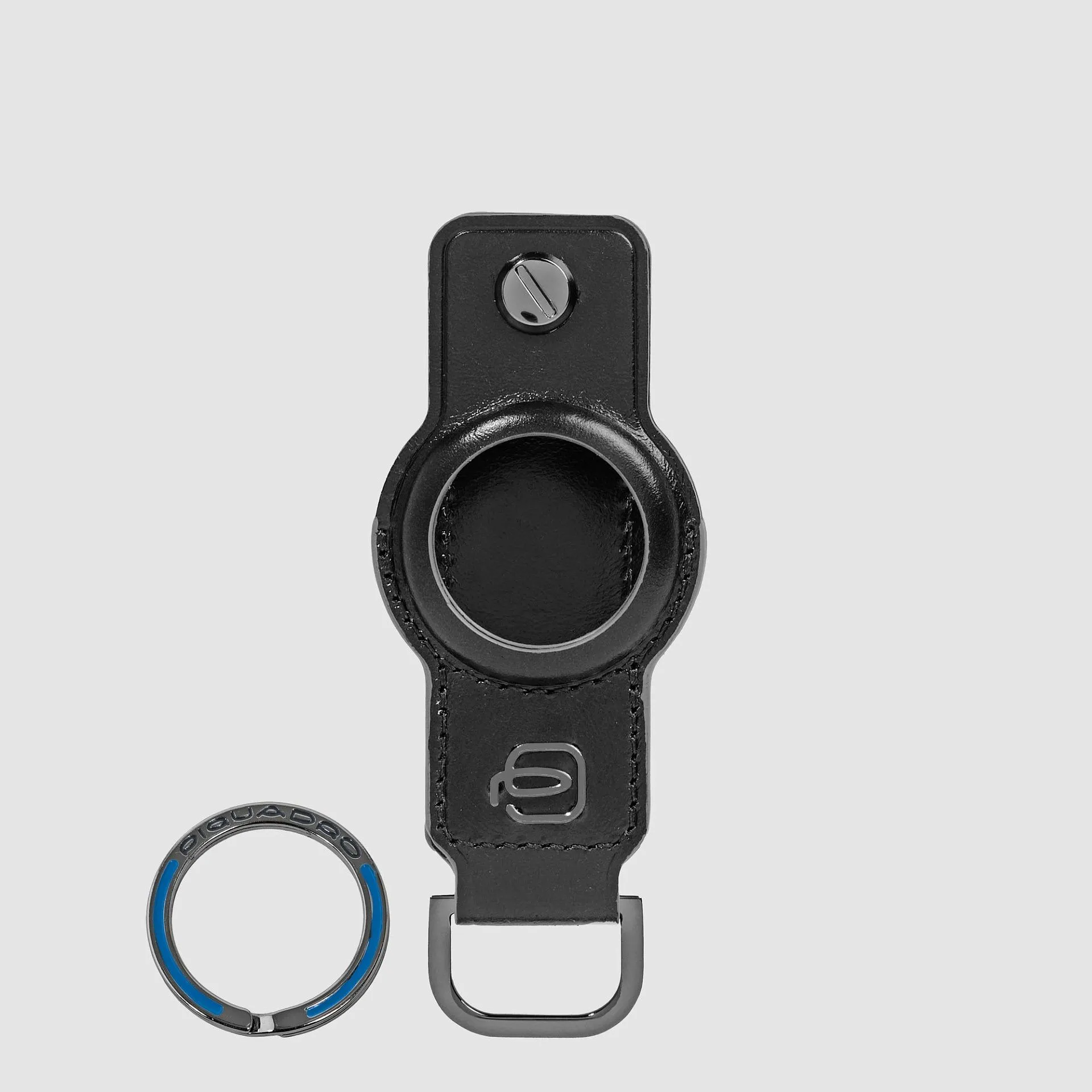 Кожаный брелок для ключей с отделением для AirTag Piquadro PC7090B2/N, чёрныйphoto0