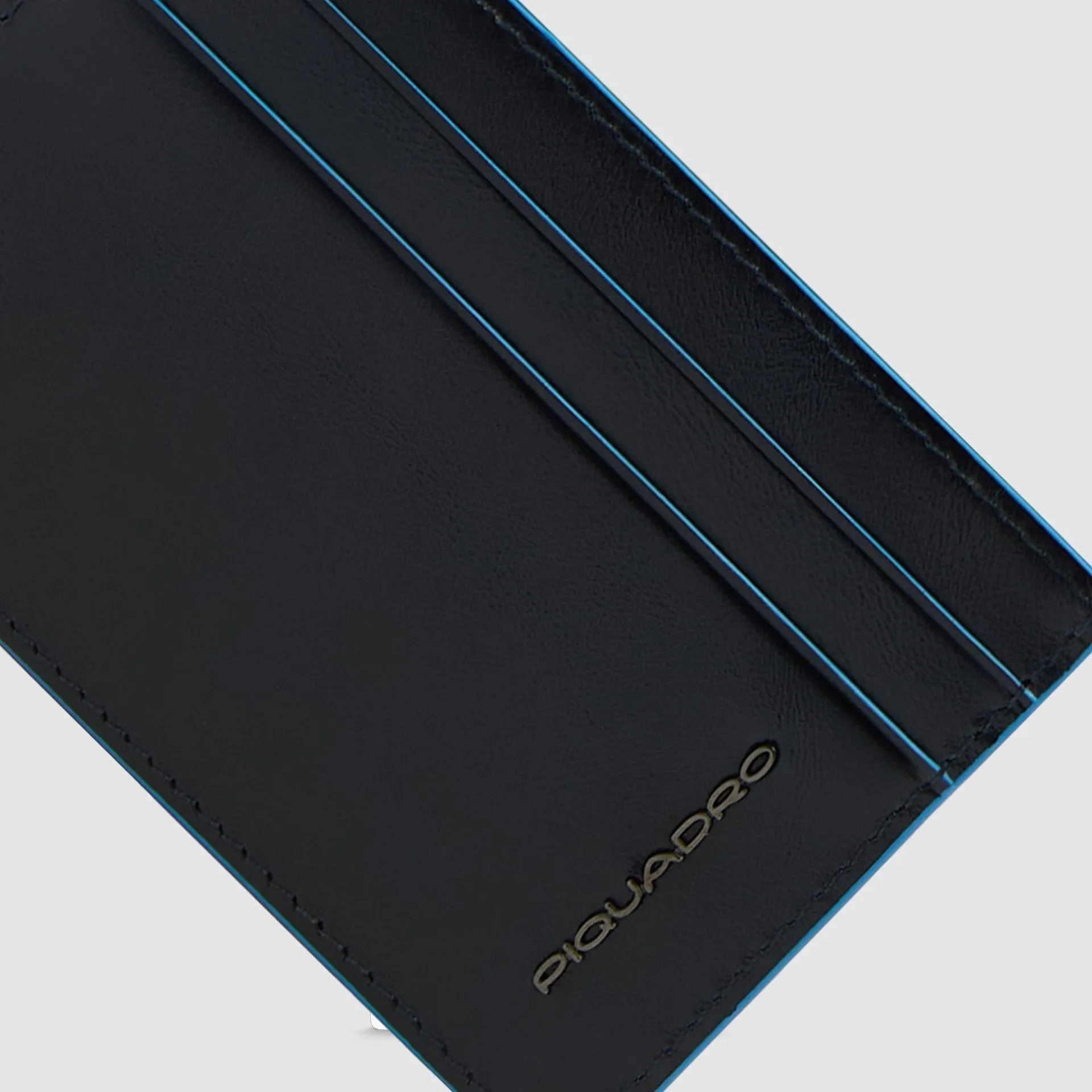 Тонкий картхолдер из кожи на 4 карты с RFID-защитой Piquadro PP7254B2R/BLU2, синийphoto2