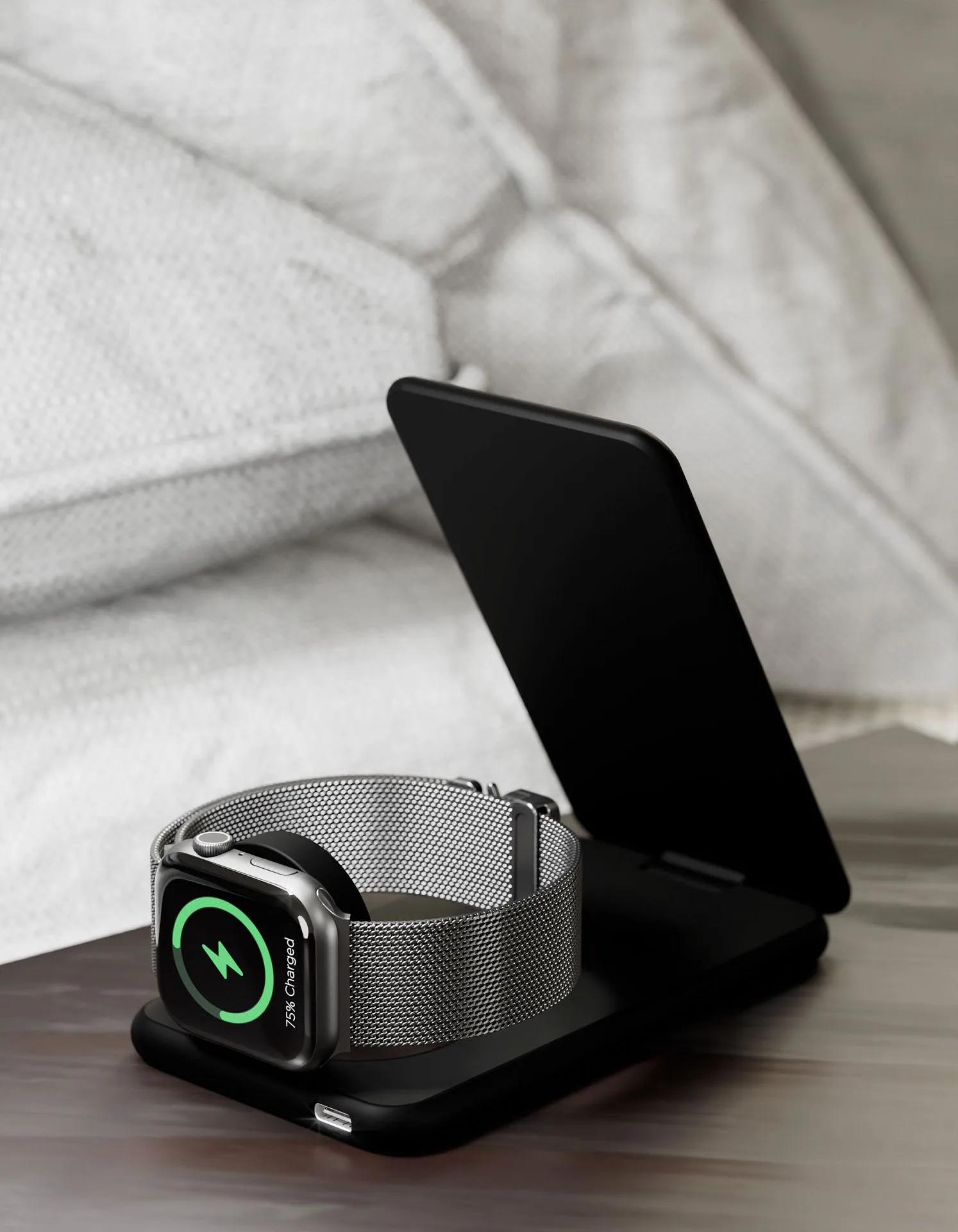 Беспроводное зарядное устройство VLP Alum Power Pro для Apple, черный титанphoto7