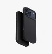 Чехол UNIQ Lino для iPhone 17 Pro, черный (Charcoal Grey)