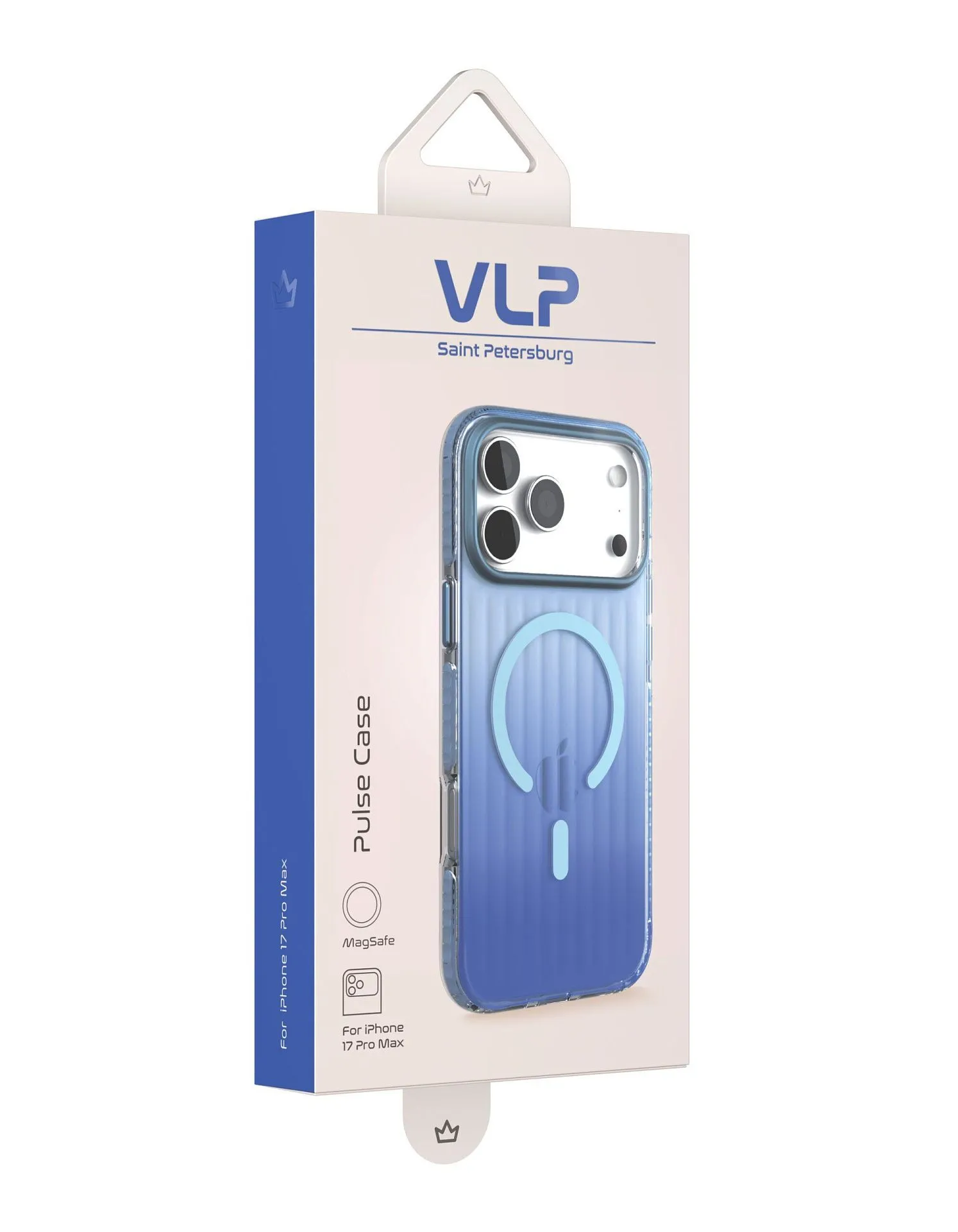 Чехол защитный VLP Pulse Case с MagSafe для iPhone 17 Pro Max, синийphoto5